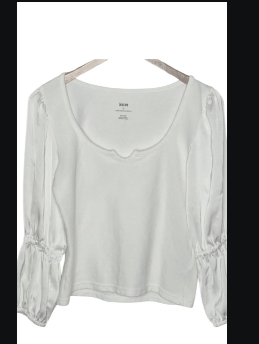 MaEve by Anthropologie Ribbed Tiered Sleeved Top